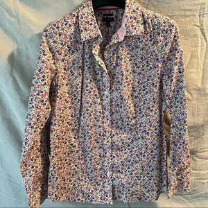 Talbots Ditsy Floral Button Front Shirt
